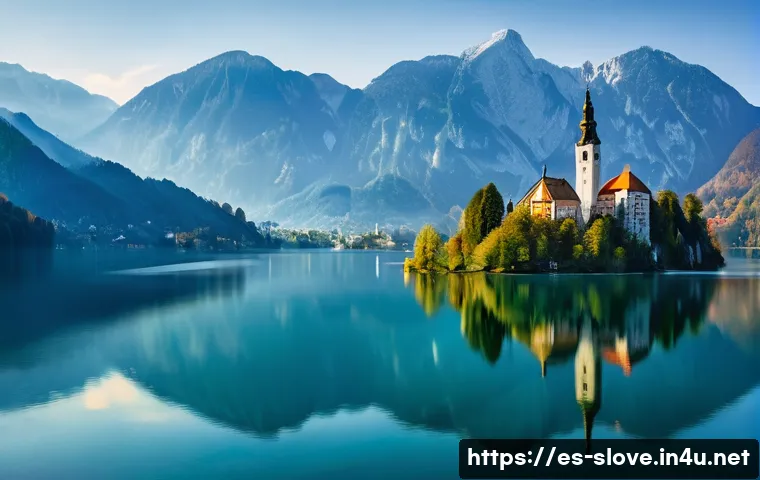 슬로베니아와 체코 관광지 인기 순위 - **Prompt 1: Serene Slovenian Lakeside Morning**
    A breathtaking panoramic view of Lake Bled in Sl...